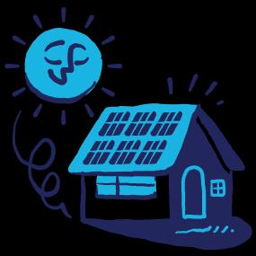home using solar energy for power